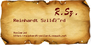 Reinhardt Szilárd névjegykártya