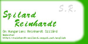 szilard reinhardt business card